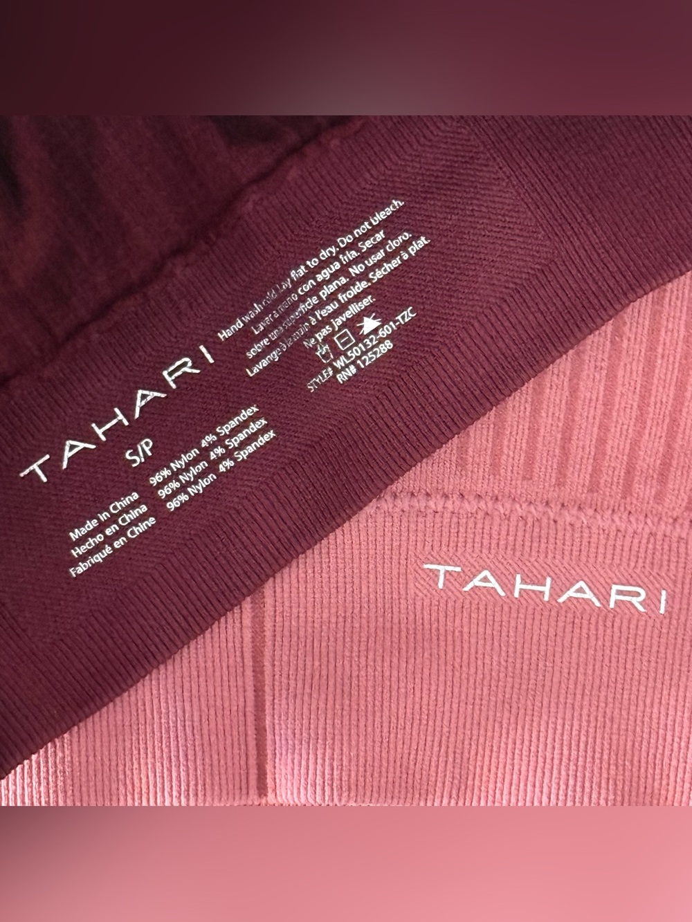 Small Tahari Rib Seamless Bralette Set of 3 Rose Pink Gray Adjustable Straps Bra - Picture 4 of 9